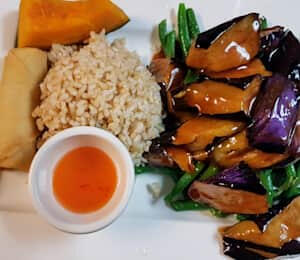 L05. Eggplant String Bean Lunch (Spicy) $15.00